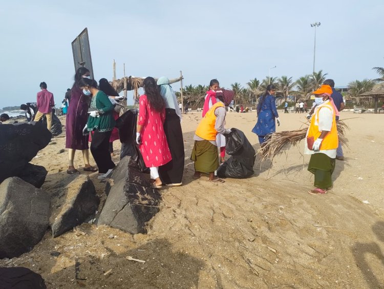 Beach Clean Up Drive was successfully organized by the NSS UNIT OF SVCET and Plan Foundation on 22nd July 2026 at Pondy Marina Beach