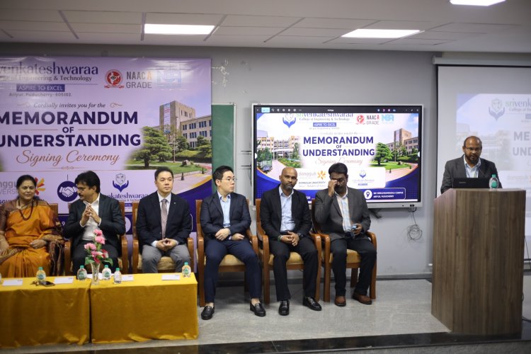 SVCET Signed MoU with Dongguk University Republic of Korea on 08 August 2026