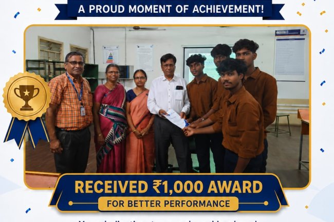SVCET II Year AIDS students have secured the 4th Position in the Smart City Hackathon conducted by Kumaraguru College of Technology Coimbatore