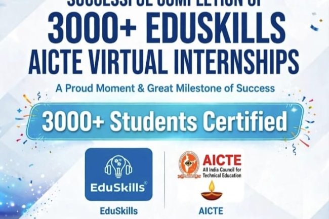 SVCET Creates History 3000 plus  Eduskills AICTE Virtual Internships Complete  A Great Milestone