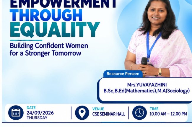 Empowerment Through Equality  Building Confident Women for a Stronger Tomorrow on 24 September 2026