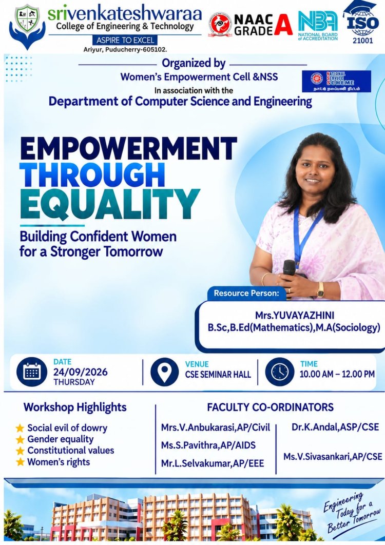 Empowerment Through Equality  Building Confident Women for a Stronger Tomorrow on 24 September 2026