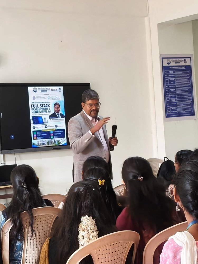 SVCET AIDS and IOTCSBCT Department conducted 1 day workshop Full stack Developement and Generative AI on 24th September 2026