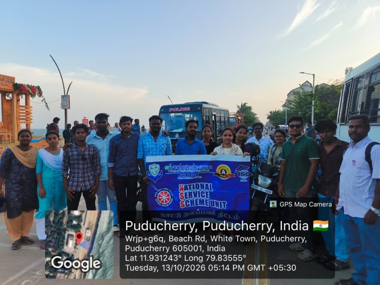 SVCET NSS STUDENTS RIDE FOR NATION TO FIGHT AGAINST DRUGS on 13 October 2026 at Gandhi Thidal Beach Road Puducherry