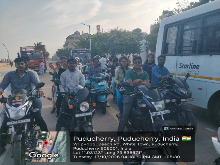 SVCET NSS STUDENTS RIDE FOR NATION TO FIGHT AGAINST DRUGS on 13 October 2026 at Gandhi Thidal Beach Road Puducherry