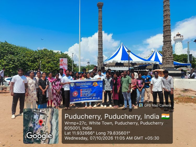 SVCET NSS UNIT Participated at Seva Sankalp Yatra on 7 October 2026 at Gandhi Thidal Puducherry