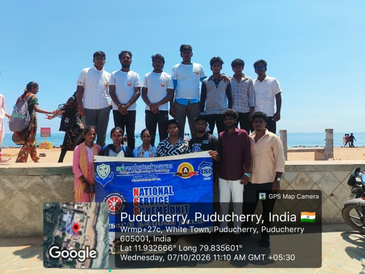 SVCET NSS UNIT Participated at Seva Sankalp Yatra on 7 October 2026 at Gandhi Thidal Puducherry