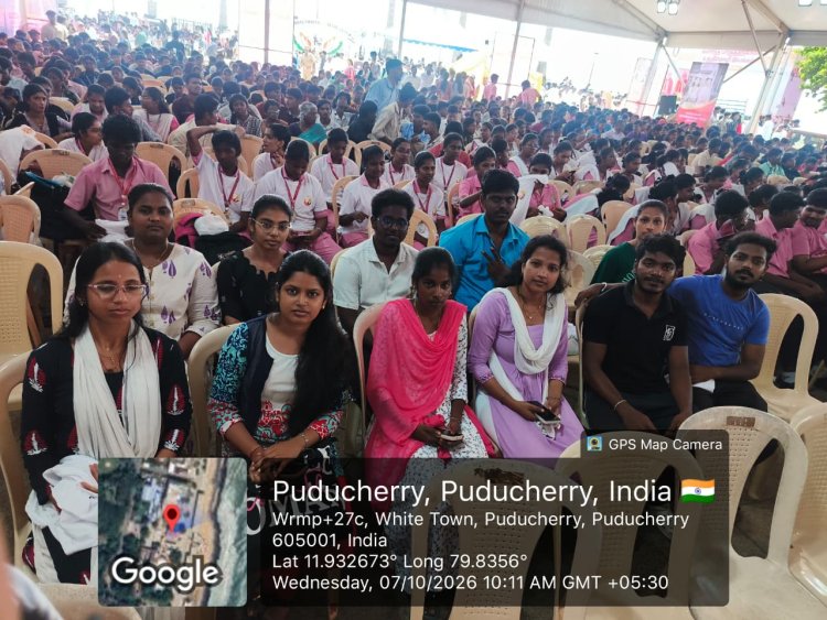 SVCET NSS UNIT Participated at Seva Sankalp Yatra on 7 October 2026 at Gandhi Thidal Puducherry